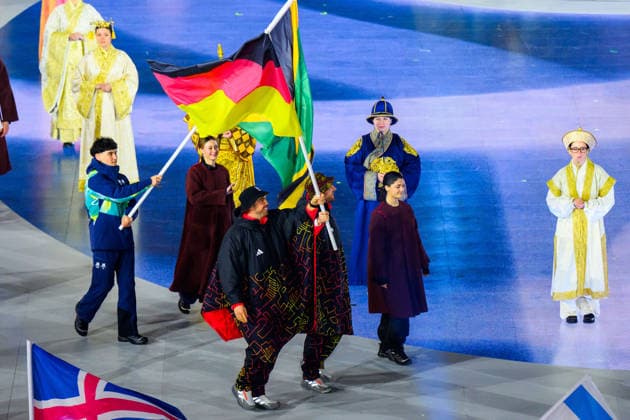 260222 Flag bearer Tobias Wendl and Tobias Arlt of Germany during the Closing Ceremony of the 2026 Winter Olympics on February 22, 2026 in Verona. Photo: Mathias Bergeld BILDBYRAN kod MB MB1342 Olympic Games, Olympische Spiele, Olympia, OS olympics winter olympics os ol olympiska spel vinter-os olympiske leker milano cortina 2026 milan cortina 2026 milano cortina 2026 olympic games milano cortina 2026 winter olympic games milano cortina-os milano cortina-ol vinter-ol 16 bbeng avslutningsceremoni closing ceremony *** 260222 Flag bearer Tobias Wendl and Tobias Arlt of Germany during the Closing Ceremony of the 2026 Winter Olympics on February 22, 2026 in Verona Photo Mathias Bergeld BILDBYRAN code MB MB1342 olympic games olympics winter olympics os ol olympiska spel vinter os olympiske leker milano cortina 2026 milan cortina 2026 milano cortina 2026 olympic games milano cortina 2026 winter olympic games milano cortina os milano cortina ol vinter ol 16 bbeng avslutningsceremoni closing ceremony  Copyright: MATHIASxBERGELD BB260222MB061