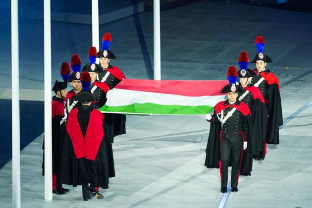 Closing ceremony of 2026 Milano - Cortina Winter Olympics VERONA, ITALY - FEBRUARY 22: A view of the official closing ceremony of the 2026 Winter Olympics at Verona Olympic Arena in Verona, Italy on February 22, 2026. Cemal Yurttas Anadolu Verona Italy. Editorial use only. Please get in touch for any other usage.  Copyright: x2026xAnadoluxCemalxYurttasx