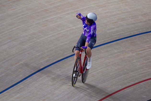 Erin Boothman wins the Womens Elimination race. Lloyds National Track cycling, Rad, Radsport, Bahnrad, Bahn Championship, National Cycling Centre, Manchester, England, 22nd Feb 2026. Copyright: xSeanxWalshx Sportspressphoto_SPR96611
