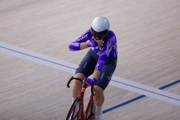 Erin Boothman wins the Womens Elimination race. Lloyds National Track cycling, Rad, Radsport, Bahnrad, Bahn Championship, National Cycling Centre, Manchester, England, 22nd Feb 2026. Copyright: xSeanxWalshx Sportspressphoto_SPR96613