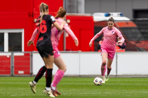 Google Pixel Women Bundesliga Bayer 04 Leverkusen TSG 1899 Hoffenheim 22 02 2026 Chiara Hahn TSG 1899 Hoffenheim, 23 on matchday 19 of the Google Pixel Women Bundesliga in the match between Bayer 04 Leverkusen and TSG 1899 Hoffenheim on 22 02 2026 at Ulrich Haberland Stadion in Leverkusen Copyright: xBEAUTIFULxSPORTS Meuselx