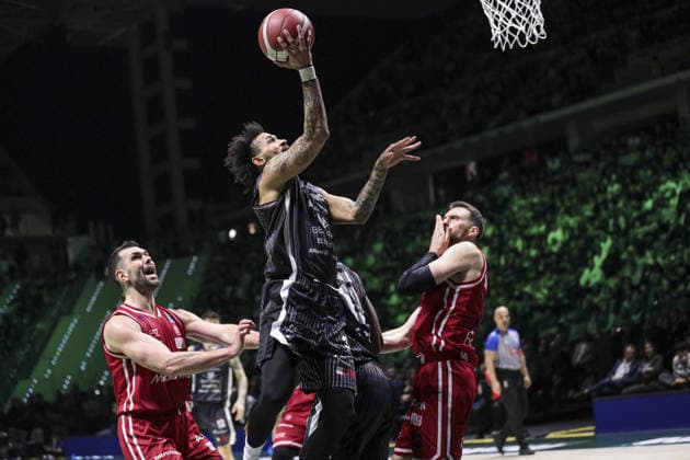 BASKET - Coppa Italia - Frecciarossa Final Eight 2026 - Final - EA7 Emporio Armani Milano vs Bertram Derthona Tortona 3 Elis Quinn (EA7 Emporio Armani) during Frecciarossa Final Eight 2026 - Final - EA7 Emporio Armani Milano vs Bertram Derthona Tortona , Italian Basketball Cup Men match in Turin, Italy, February 22 2026 Turin Italy  Copyright: xIPAxSport ABACAx