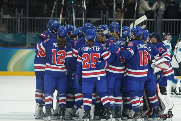 Milano Cortina, 2026 , Winter Olympic Games, Olympische Spiele, Olympia, OS Olympische Winter-Olympische spiele 2026 , Eishockey Frauen, Women s Preliminary Round ,USA vs Finland Milano, Ice hockey, Eishockey Arena Rho USA team Photocopyright Gladys Chai von der Laage *** Milano Cortina, 2026 , Winter Olympic Games, Winter Olympic Games 2026 , Ice Hockey Women, Women s Preliminary Round ,USA vs Finland Milano, Ice Hockey Arena Rho USA team Photocopyright Gladys Chai von der Laage