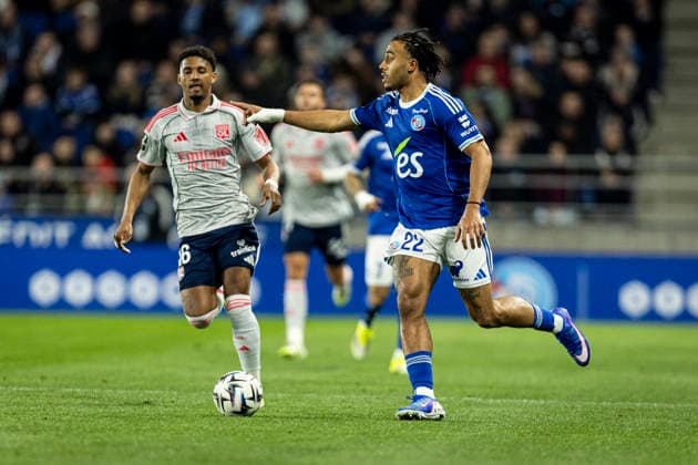 FOOTBALL : Racing Strasbourg vs Olympique Lyonnais - ligue 1 - Strasbourg - 21 2 26 GuÃ la DouÃ 22 (RCS)  Copyright: xelyxandroxcegarrax