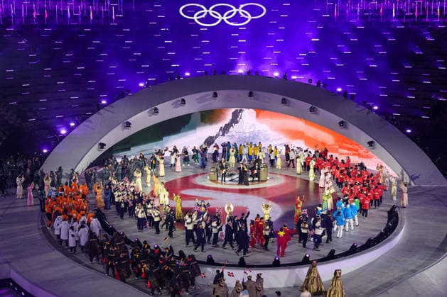 GIOCHI OLIMPICI - Olimpiadi Invernali Milano-Cortina 2026 - Closing Ceremony Athletes parade during the Closing Ceremony of the Olympic Winter games, Winterspiele,Spiele, Summer games Milano-Cortina 2026,on February 22, 2026 at Arena di Verona in Verona, Italy Cortina D Ampezzo Italy  Copyright: xIPAxSport ABACAx