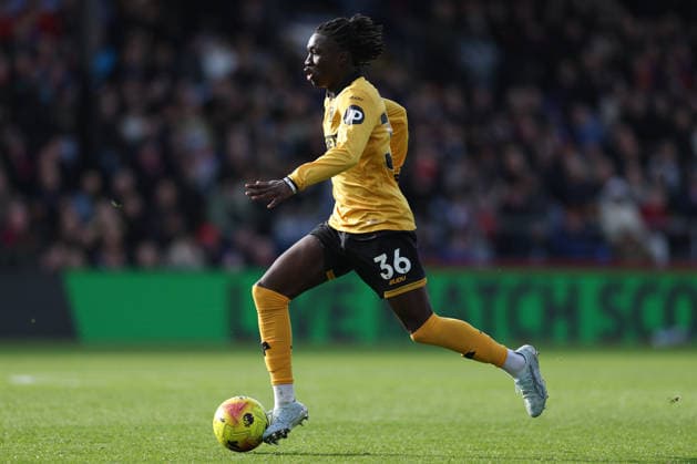 Crystal Palace v Wolverhampton Wanderers - Premier League Mateus Mane of Wolverhampton Wanderers possesses the ball during the Premier League match between Crystal Palace and Wolverhampton Wanderers at Selhurst Park in London, England, on February 22, 2026. London Greater London United Kingdom  Copyright: xMIxNewsx originalFilename:fletcher-crystalp260222_npdvF.jpg