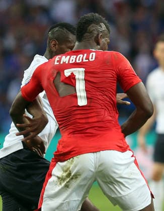 Switzerland v France - EURO 2016 LILLE, FRANCE - JUNE 19 : Breel Embolo of Switzerland in action during the UEFA EURO, EM, Europameisterschaft,Fussball 2016 Group A match between Switzerland and France at Stade Pierre-Mauroy on June 19, 2016 in Lille, France. France World. Editorial use only. Please get in touch for any other usage.  Copyright: x2025xAnadoluxEvrimxAydÄ±nx