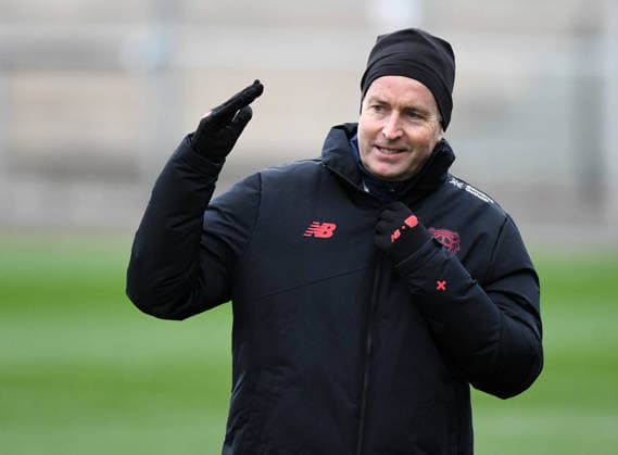 23 02 2026, xophax, Football , UEFA Champions League , 2025 2026 , Training of Bayer Leverkusen before the match against Olympiakos Piraeus Coach Kasper Hjulmand Bayer Leverkusen Leverkusen