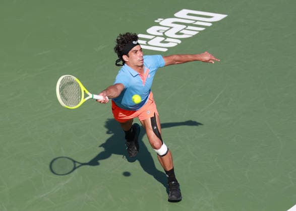 Moez Echargui, Dubai Duty Free Tennis Championships, Dubai, U A E Tennis Dubai Tennis Championships 2025 ATP Dubai Duty Free Tennis Stadium Dubai United Arab Emirates 23 February 2026 Copyright: xJuergenxHasenkopfx