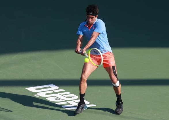 Moez Echargui, Dubai Duty Free Tennis Championships, Dubai, U A E Tennis Dubai Tennis Championships 2025 ATP Dubai Duty Free Tennis Stadium Dubai United Arab Emirates 23 February 2026 Copyright: xJuergenxHasenkopfx