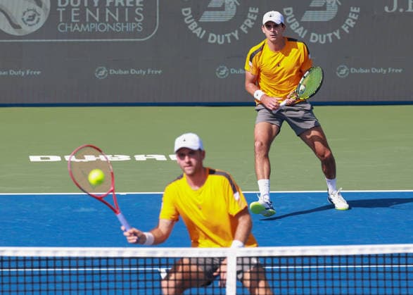 Petr Nouza, Patrik Rikl, Men s Doubles Dubai Duty Free Tennis Championships, Dubai, U A E Tennis Dubai Tennis Championships 2025 ATP Dubai Duty Free Tennis Stadium Dubai United Arab Emirates 23 February 2026 Copyright: xJuergenxHasenkopfx