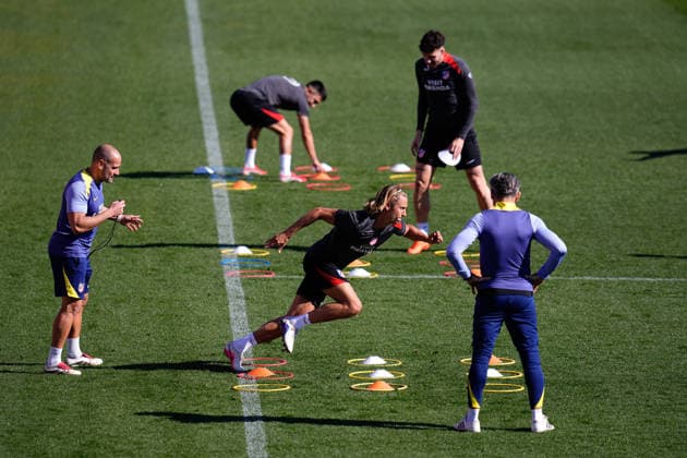 Football, CL, Atletico Madrid, Training