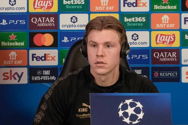 Champions League Inter Milan Bodo Glimt Milan, Italy 20260223 Bodo Glimts Jens Petter Hauge during the press conference and training at the San Siro stadium before the match between Inter Milan and Bodo Glimt Photo Terje Pedersen NTB Milano Italy EDITORIAL USE ONLY RESTRICTED USE FOR BETTING COMPANIES  Copyright: xTerjexPedersenx xNTBx