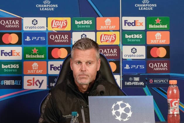 Champions League Inter Milan Bodo Glimt Milan, Italy 20260223 Bodo Glimts Jens Petter Hauge and coach Kjetil Knutsen during the press conference at the San Siro stadium before the match between Inter Milan and Bodo Glimt Photo Terje Pedersen NTB Milano Italy EDITORIAL USE ONLY RESTRICTED USE FOR BETTING COMPANIES  Copyright: xTerjexPedersenx xNTBx