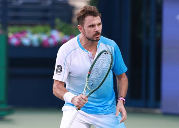 Stan Wawrinka SUI cheers after the victory,Cheers,Joy,Emotion, Dubai Duty Free Tennis Championships, Dubai, U A E Tennis Dubai Tennis Championships 2025 ATP Dubai Duty Free Tennis Stadium Dubai United Arab Emirates 23 February 2026 Copyright: xJuergenxHasenkopfx
