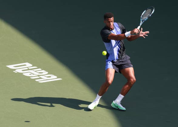 Giovanni Mpetshi Perricard, Dubai Duty Free Tennis Championships, Dubai, U A E Tennis Dubai Tennis Championships 2025 ATP Dubai Duty Free Tennis Stadium Dubai United Arab Emirates 23 February 2026 Copyright: xJuergenxHasenkopfx