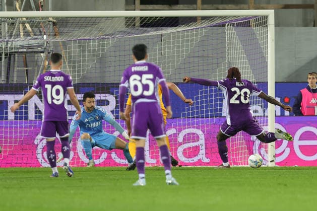 ACF Fiorentina v Pisa SC - Campionato Serie A Moise Kean of ACF Fiorentina scores the goal during the Italian Serie A football match between ACF Fiorentina and Pisa SC,on February 23 ,2026 at the Artemio-Franchi stadium in Florence. Firenze FI Italy  Copyright: xAndreaxMartinix originalFilename:martini-acffiore260223_npW1o.jpg