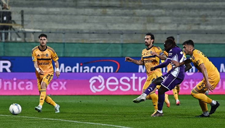 Mp Firenze 23 02 2026 - campionato di calcio serie A Fiorentina-Pisa foto Matteo Papini Image nella foto: gol Moise Kean 