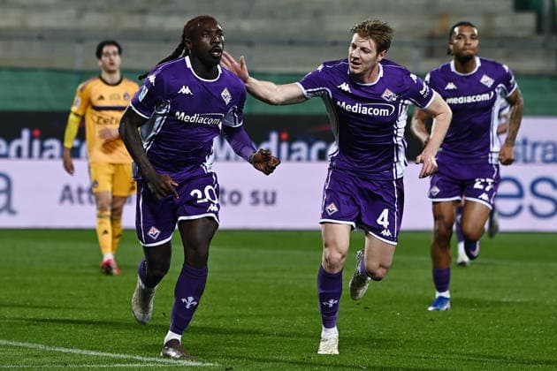 Mp Firenze 23 02 2026 - campionato di calcio serie A Fiorentina-Pisa foto Matteo Papini Image nella foto: esultanza gol Moise Kean 