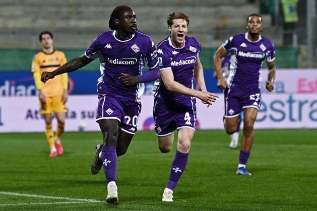 Mp Firenze 23 02 2026 - campionato di calcio serie A Fiorentina-Pisa foto Matteo Papini Image nella foto: esultanza gol Moise Kean 