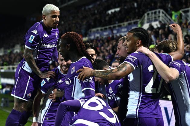 Mp Firenze 23 02 2026 - campionato di calcio serie A Fiorentina-Pisa foto Matteo Papini Image nella foto: esultanza gol Moise Kean 
