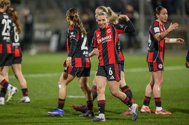 GER, Frankfurt, Eintracht Frankfurt vs SC Freiburg, Google Pixel Bundesliga, Football, DFB, Season 2025 2026, Stadion am Brentanobad, 19 Matchday in picture Elisa Senß Eintracht Frankfurt Women 6 scores the 2 0, Goal, Cheers and joy, Emotions DFB DFL REGULATIONS PROHIBIT ANY USE OF PHOTOGRAPHS AS IMAGE SEQUENCES AND OR QUASI VIDEO, 23 02 2026 Copyright: HMBxMedia HendrikxHamelau