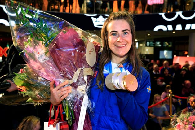 STOCKHOLM, SWEDEN 20260223 Four-time Olympic medalist in long jump Ebba Andersson is celebrated at the Olympiafestivalen Westfield Mall of Scandinavia in Solna on Monday. STOCKHOLM SWEDEN x60160x *** STOCKHOLM, SWEDEN 20260223 Four time Olympic medalist in long jump Ebba Andersson is celebrated at the Olympiafestivalen Westfield Mall of Scandinavia in Solna on Monday STOCKHOLM SWEDEN x60160x  Copyright: xStefanxJerrevang TTx HOMECOMING OCCASIONS