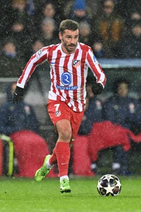 260218 Club Brugge vs Atletico Madrid Antoine Griezmann pictured during the Uefa Champions League Knock Out play offs first leg in season 2025 - 2026 between Club Brugge KV and Atletico de Madrid on February 18 , 2026 in Brugge, Belgium. (Photo by David Catry Isosport) Brugge Belgium  Copyright: xDavidxCatryx 20260218DC2_2867