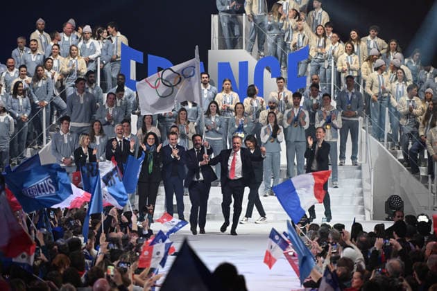 JO2026 : cÃ rÃ monie olympique - retour de la delegation francaise - Albertville Ceremony of the French delegation and the handover of the Olympic flag to France the day after the closing ceremony of the Milan-Cortina, Italy 2026 Winter Olympic Games, Olympische Spiele, Olympia, OS Albertville, Isere, February 23, 2026 ALBERTVILLEFrance  Copyright: xMouradxAllilix