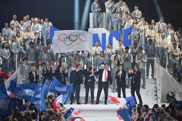 JO2026 : cÃ rÃ monie olympique - retour de la delegation francaise - Albertville Ceremony of the French delegation and the handover of the Olympic flag to France the day after the closing ceremony of the Milan-Cortina, Italy 2026 Winter Olympic Games, Olympische Spiele, Olympia, OS Albertville, Isere, February 23, 2026 ALBERTVILLEFrance  Copyright: xMouradxAllilix