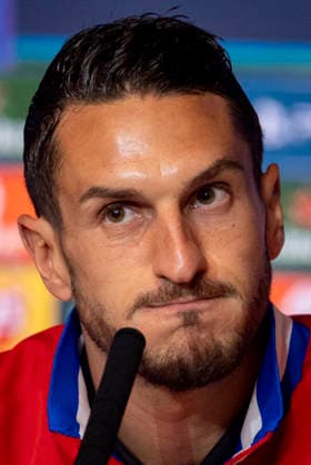 Atletico de Madrid Training Session And press conference, PK, Pressekonferenz - UEFA Champions League 2025 26 League Knockout Play-off Second Leg Jorge Resurreccion Koke of Atletico de Madrid speaks during the Training Session And Press Conference ahead of the UEFA Champions League 2025 26 League Knockout Play-off Second Leg match against Club Brugge KV at Estadio Riyadh Air Metropolitano on February 23, 2026 in Madrid, Spain. Madrid Estadio Riyadh Air Metropolitano Madrid Spain Copyright: xAlbertoxGardinx AGardin_20260223_Foot_Champ_Atletico_Madrid_PC_0173