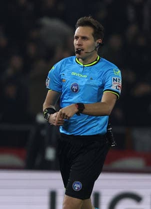 Matteo Marcenaro referee during the Serie A soccer match between Bologna and Udinese at the Renato Dall™Ara Stadium in Bologna -Monday, February 23, 2026. - Soccer .  Copyright: xGiannixSantandrea LaPressex
