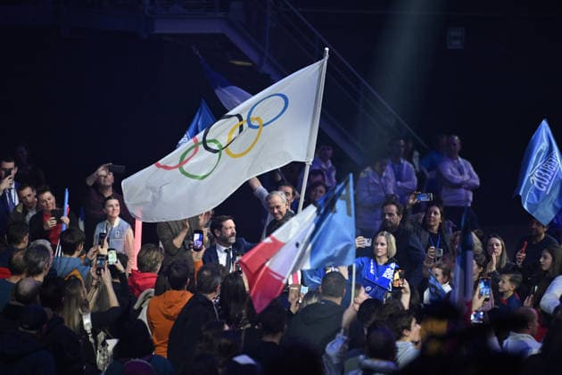 JO2026 : cÃ rÃ monie olympique - retour de la delegation francaise - Albertville French president of the Rhone-Alpes region Fabrice Pannekoucke and Provence-Alpes-CÃ te d Azur region president Renaud Muselier during the Ceremony of the French delegation and the handover of the Olympic flag to France the day after the closing ceremony of the Milan-Cortina, Italy 2026 Winter Olympic Games, Olympische Spiele, Olympia, OS Albertville, Isere, February 23, 2026 AlbertvilleFrance  Copyright: xMouradxAllilix