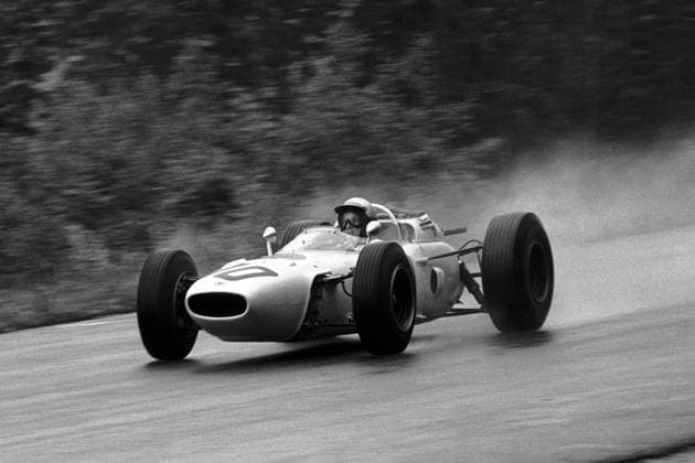 Richie Ginther (USA) Honda RA272 finished sixth...Belgian Grand Prix, Spa-Francorchamps, 13 June 1965. Copyright: xSuttonxMotorsportsx