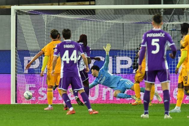 CALCIO - Serie A - ACF Fiorentina vs Pisa SC Bioty Moise Kean (Fiorentina) scores 1-0 during ACF Fiorentina vs Pisa SC, Italian soccer Serie A match in Florence, Italy, February 23 2026 Florence Italy  Copyright: xIPAxSport ABACAx