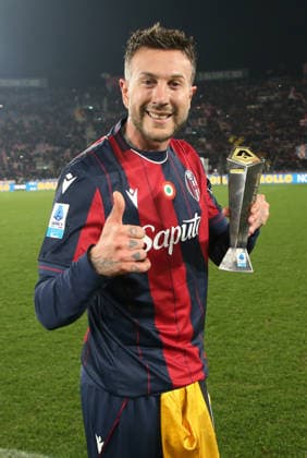 Bologna™s Federico Bernardeschi Panini player of the match during the Serie A soccer match between Bologna and Udinese at the Renato Dall™Ara Stadium in Bologna -Monday, February 23, 2026. - Soccer .  Copyright: xGiannixSantandrea LaPressex
