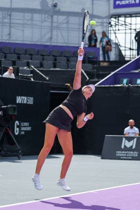 WTA MERIDA OPEN 2026 WTA MERIDA OPEN 2026 M STAKUSIC VS D YASTREMSKA 23022026 MERIDA, YUCATAN, MEXICO Action photo of canadian Marina Stakusic, during day 1 of the WTA Merida Open 2026, held at the Yucatan Country Club of Merida, Yucatan, Mexico Action photo of canadian Marina Stakusic, during day 1 of the WTA Merida Open 2026, held at the Yucatan Country Club of Merida, Yucatan, Mexico PHOTO BY IMAGENSHOP MERIDA YUCATAN MEXICO Copyright: xBarbaraxRamosxVillalobosx