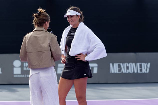 WTA MERIDA OPEN 2026 WTA MERIDA OPEN 2026 M STAKUSIC VS D YASTREMSKA 23022026 MERIDA, YUCATAN, MEXICO Action photo of canadian Marina Stakusic, during day 1 of the WTA Merida Open 2026, held at the Yucatan Country Club of Merida, Yucatan, Mexico Action photo of canadian Marina Stakusic, during day 1 of the WTA Merida Open 2026, held at the Yucatan Country Club of Merida, Yucatan, Mexico PHOTO BY IMAGENSHOP MERIDA YUCATAN MEXICO Copyright: xMIKIOxWATANABEx