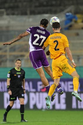 ACF Fiorentina v Pisa SC - Campionato Serie A Cher Ndour of ACF Fiorentina and Rosen Bozhinov of Pisa SC ,battle for the ball during the Italian Serie A football match between ACF Fiorentina and Pisa SC,on February 23 ,2026 at the Artemio-Franchi stadium in Florence. Firenze FI Italy  Copyright: xAndreaxMartinix originalFilename:martini-acffiore260223_np9zy.jpg
