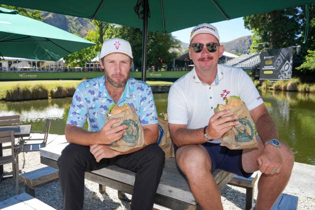 GOLF NEW ZEALAND OPEN, Ben Campbell and Lucas Herbert during the The 105th New Zealand Open at Millbrook Resort, Queenstown, NZ, Tuesday, February 24, 2026, (AAP Image Michael Thomas via Photosport) NO ARCHIVING NO ARCHIVING QUEENSTOWN NEW ZEALAND  Copyright: xMICHAELxTHOMASx 20260224180442005916