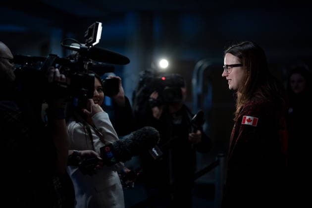 February 23, 2026, Richmond, Bc, CANADA: Canadian Luge athlete Trinity Ellis speaks to reporters after arriving at the Vancouver International Airport after competing at the Milan Cortina Olympic Winter games, Winterspiele,Spiele, Summer games in Richmond, B.C., on Monday, Feb. 23, 2026. Canada News - February 23, 2026  - ZUMAc35_ 20260223_zaf_c35_122 Copyright: xEthanxCairnsx