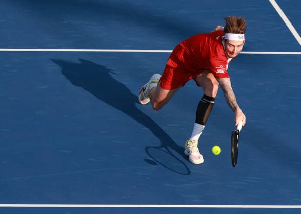 Alexander Bublik, Dubai Duty Free Tennis Championships, Dubai, U A E Tennis Dubai Tennis Championships 2025 ATP Dubai Duty Free Tennis Stadium Dubai United Arab Emirates 24 February 2026 Copyright: xJuergenxHasenkopfx