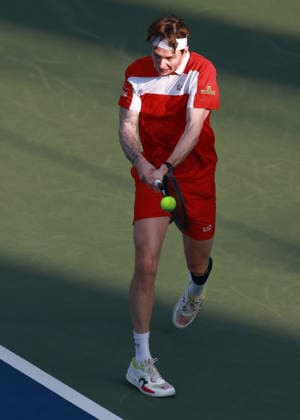 Alexander Bublik, Dubai Duty Free Tennis Championships, Dubai, U A E Tennis Dubai Tennis Championships 2025 ATP Dubai Duty Free Tennis Stadium Dubai United Arab Emirates 24 February 2026 Copyright: xJuergenxHasenkopfx