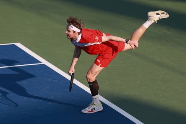 Alexander Bublik, Dubai Duty Free Tennis Championships, Dubai, U A E Tennis Dubai Tennis Championships 2025 ATP Dubai Duty Free Tennis Stadium Dubai United Arab Emirates 24 February 2026 Copyright: xJuergenxHasenkopfx