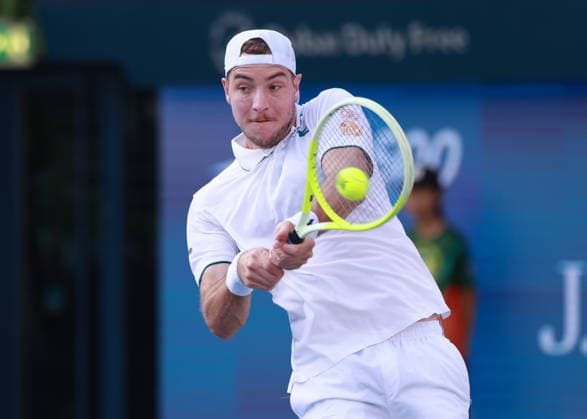 Jan Lennard Struff GER , Dubai Duty Free Tennis Championships, Dubai, U A E Tennis Dubai Tennis Championships 2025 ATP Dubai Duty Free Tennis Stadium Dubai United Arab Emirates 24 February 2026 Copyright: xJuergenxHasenkopfx