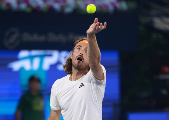 Stefanos Tsitsipas, Dubai Duty Free Tennis Championships, Dubai, U A E Tennis Dubai Tennis Championships 2025 ATP Dubai Duty Free Tennis Stadium Dubai United Arab Emirates 24 February 2026 Copyright: xJuergenxHasenkopfx