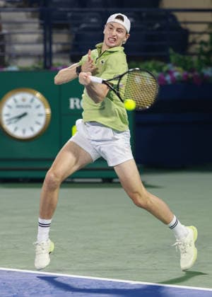 Ugo Humbert, Dubai Duty Free Tennis Championships, Dubai, U A E Tennis Dubai Tennis Championships 2025 ATP Dubai Duty Free Tennis Stadium Dubai United Arab Emirates 24 February 2026 Copyright: xJuergenxHasenkopfx