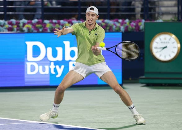 Ugo Humbert, Dubai Duty Free Tennis Championships, Dubai, U A E Tennis Dubai Tennis Championships 2025 ATP Dubai Duty Free Tennis Stadium Dubai United Arab Emirates 24 February 2026 Copyright: xJuergenxHasenkopfx