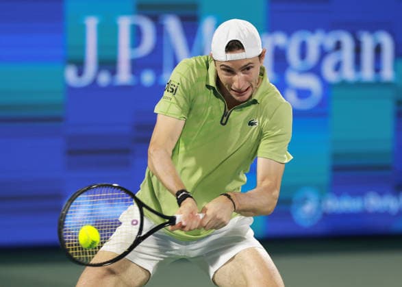 Ugo Humbert, Dubai Duty Free Tennis Championships, Dubai, U A E Tennis Dubai Tennis Championships 2025 ATP Dubai Duty Free Tennis Stadium Dubai United Arab Emirates 24 February 2026 Copyright: xJuergenxHasenkopfx