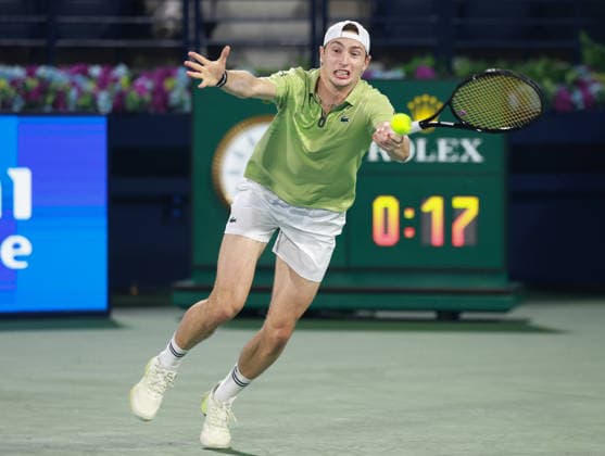 Ugo Humbert, Dubai Duty Free Tennis Championships, Dubai, U A E Tennis Dubai Tennis Championships 2025 ATP Dubai Duty Free Tennis Stadium Dubai United Arab Emirates 24 February 2026 Copyright: xJuergenxHasenkopfx